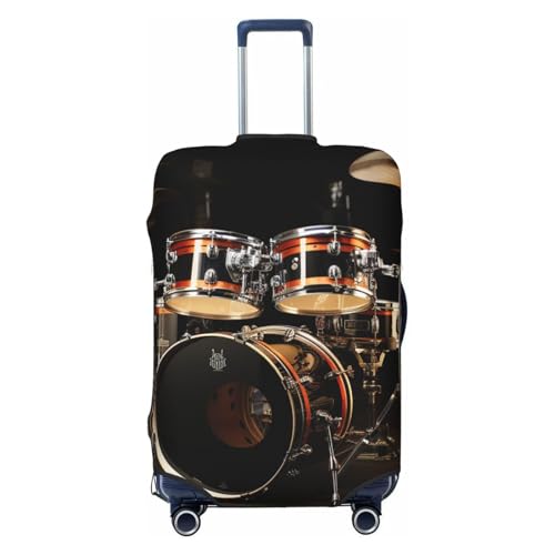 Travel Luggage Cover Fashion Suitcase Protector Drum Set Spandex Baggage Covers Washable Suitcase Covers Anti-Scratch Luggage Cover Protectors Fits 18-32 Inch Suitcases Small