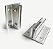 2-Pack Polished Aluminum Direct Sign Mount Bracket - Minimalist Design for Restroom, Conference Room and Classic Signs - 2