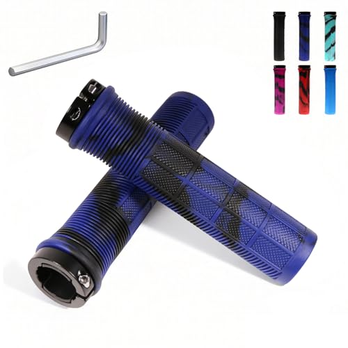 Binudum Fahrradgriffe 22mm Universal-Lenker Griffe Fahrradgriffe Ergonomisch rutschfest Gummi Fahrrad Griff mit Lock Design Einfache Montage Lenkergriffe für MTB Mountainbike Roller Rennrad