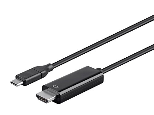 Monoprice USB C to HDMI 3.1 Cable - 5Gbps, 4K@30Hz, Type-C, Mirror or Expand You PC Display, 9 Feet, Black