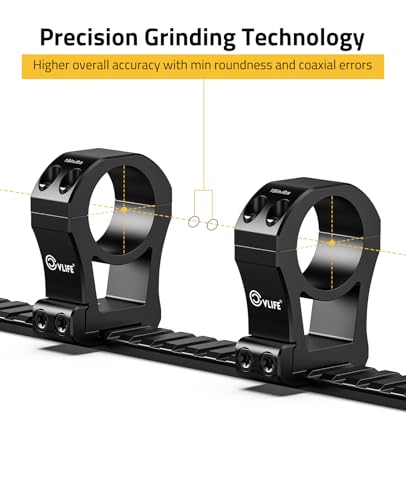 Image of CVLIFE Precision Scope Rings Mount - Compatible with Picatinny Rails and More - 2 Pieces