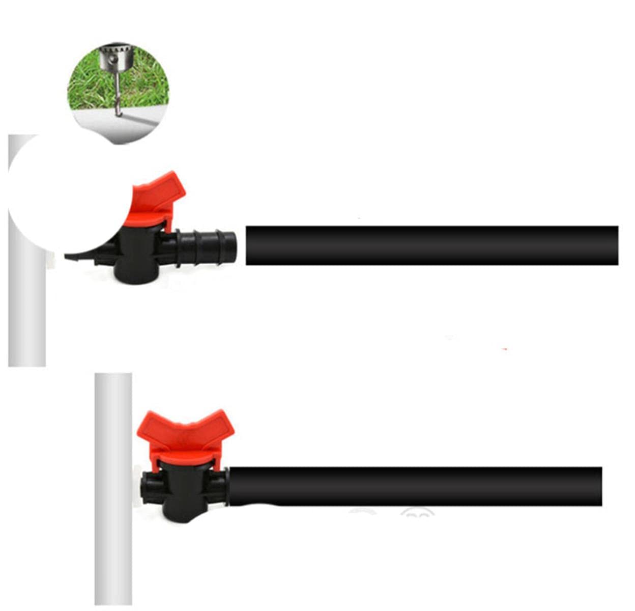 Valvole A Sfera Per Irrigazione A Goccia 16mm (1/2") - 10 Pezzi, Rubinetti Di Arresto Regolabili Per Tubo Da Giardinaggio, Facili Da Installare