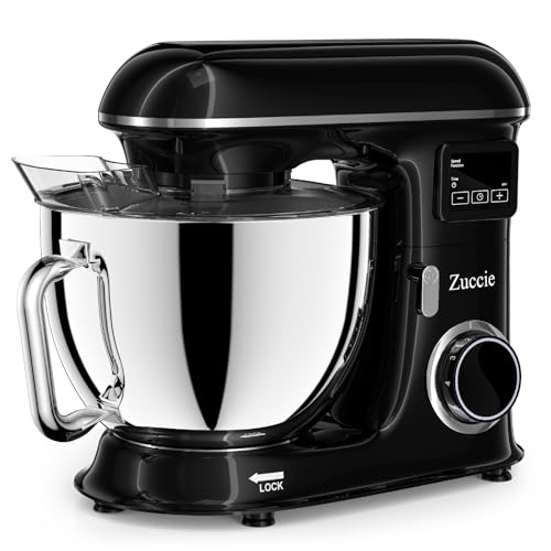 Zuccie Robot de cocina 8L con pantalla táctil LED, función de temporizador, 10 velocidades (BLACK)