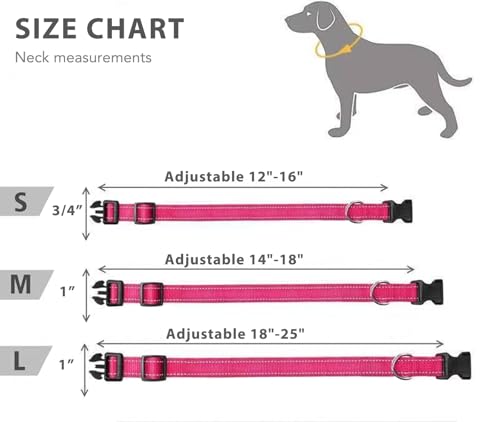 Collar Reflectante de Nylon para Perro, Ajustable, Talla M miniatura 6