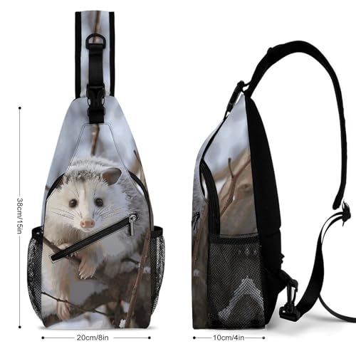 Bolso tipo sling Opossum en nieve para mujer y hombre miniatura 2