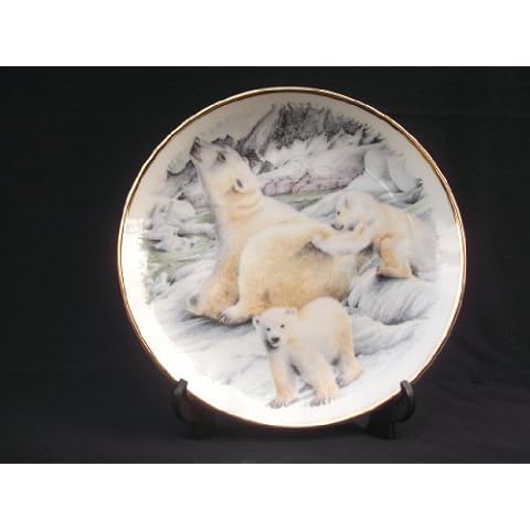 POLAR BEARS ON ICE BY URSUS MARITIMUS - DECO PLATE s/s - 15CM - BNIB Cover