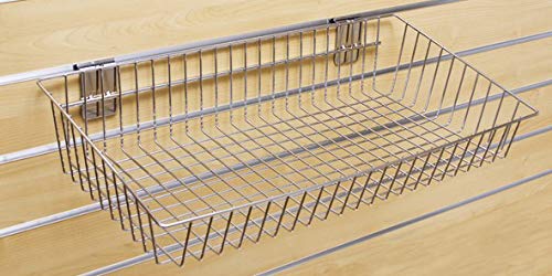  CESTELLO CESTA Contenitore in Filo Cromato per Accessori Pannello DOGATO Cabina Armadio Guardaroba Arredamento Negozi