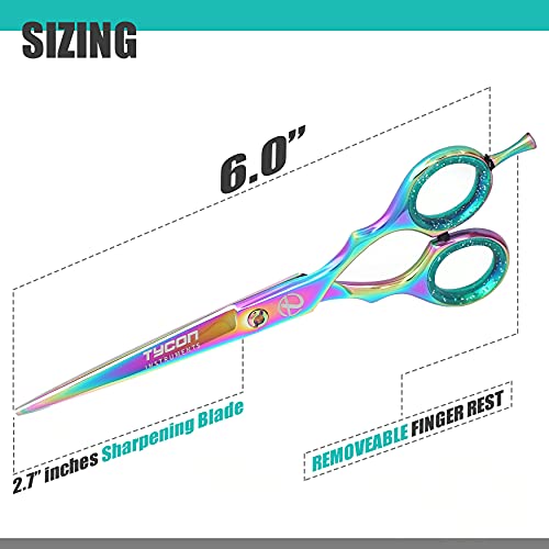 Tycon Instruments Hair Scissors - Hair Cutting Scissors Professional - Attractive 6.0 Inch Razor Edge Blade Professional Hair Scissors - Premium Hair Shears For Women And Men #TOP1
