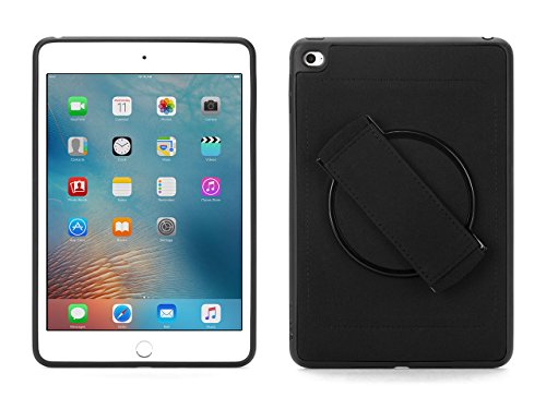 Griffin iPad Mini 4 Case with Built-in Rotating Hand Strap, AirStrap 360 Degree Rotational Case, Black