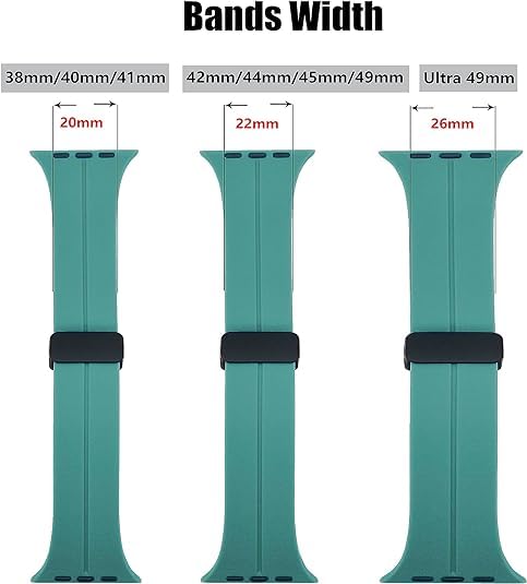 Image of Soft Silicone Sport Band Compatible with Apple Watch Ultra 49mm 45mm 44mm 42mm Magnetic Clasp Adjustable Strap For iWatch Series 10 9 8 7 6 5 4 3 2 1 SE Ultra 2nd gen (Only Strap, No Watch)