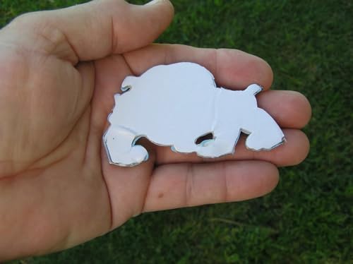 Image of 2pcs Bulldog Side Left and Right Car Truck Metal Emblems 3D Badges Decals (Silver)