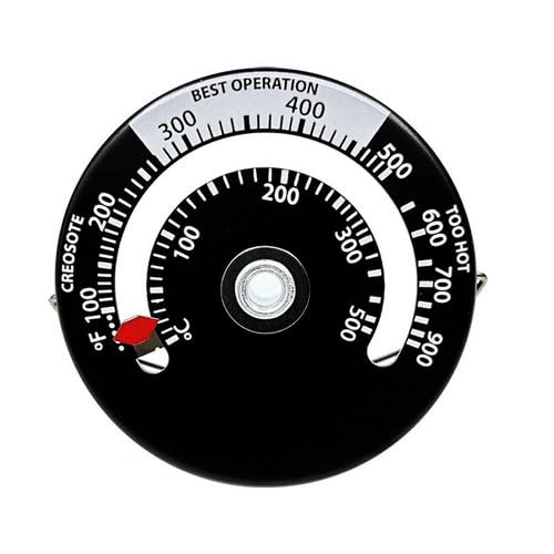 7PCS Magnetic Stove Thermometer for Wood Burners & Fireplace Flue Pipes, Aluminum Alloy, 0-500°C / 100-900°F, 63x8.5mm