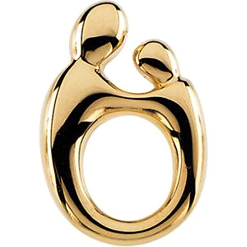 Bonyak Jewelry 14k Yellow Gold Mother & Child Pendant (Small/Petite)