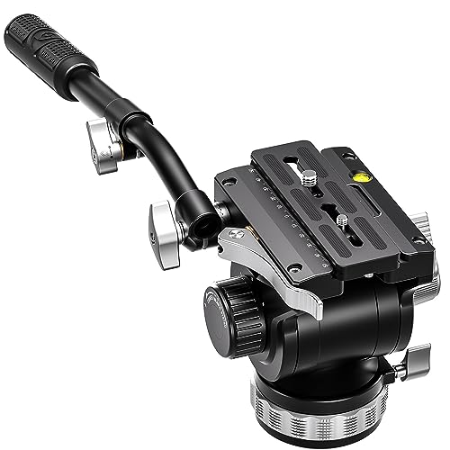 Leofoto BV-20 Fluid Head, Lever Release Clamp, Bubber Level, QR Plate, Arca Compatible