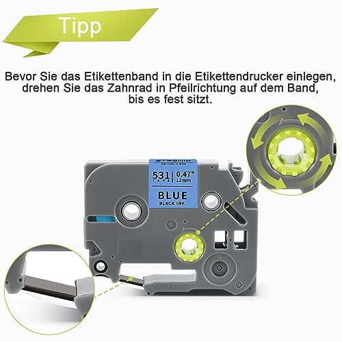 20 nastri compatibili con Brother P-Touch TZe-531