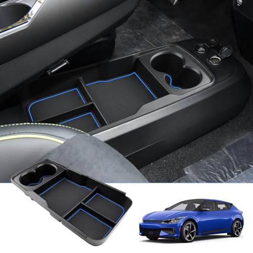 Console centrale Kia EV6 2024 boîte de rangement amovible pour aménagement intérieur bleu
