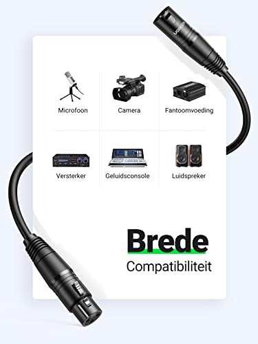 UGREEN XLR Kabel XLR naar XLR Microfoonkabel Compatibel met Microfoon Luidspreker Mixer Camerer Versterker enz. (3M) - Image 4