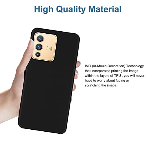HELLO ZONE Matte Finish Soft Back Case for Vivo V23 5G - Black - Image 6