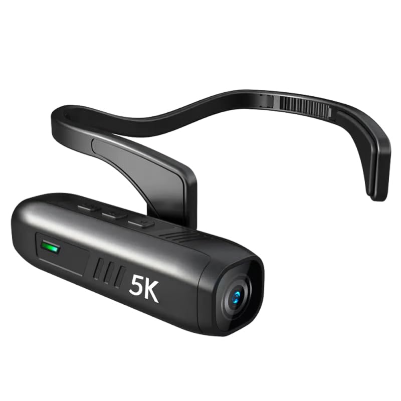 Image of Action Camera, 5K Head Mounted Camera Wearable Video Camera Camcorder Webcam 30MP Anti-Shake Waterproof for Video Recording, HD Camera