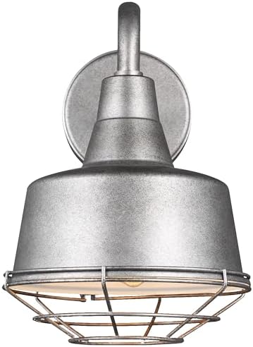 Generation Lighting Barn Light Cage for Outdoor Light Fixture Weathered Pewter 95374-57, Stainless Steel Hanging Light Cage for Rustic Home Decor, Metal Lamp Guard for Outdoor Wall Light Fixture