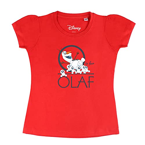 Image of Frozen Girls Round Neck Puff Sleeve T-Shirt