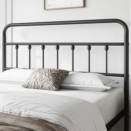 Yaheetech Classic Metal Platform Bed Frame Mattress Foundation with Victorian Style Iron-Art Headboard/Footboard/Under Bed Storage/No Box Spring Needed/Full Size Black