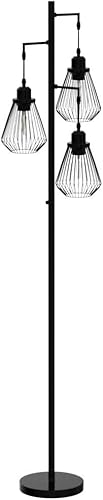 Miniatura 4 de QiMH Lámparas de pie industriales para sala de estar, lámpara de pie de árbol con regulable continuo, lámparas de pie modernas de altura de 68
