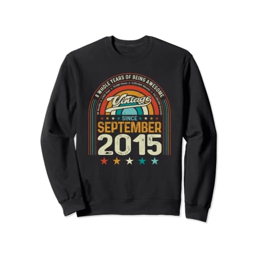 Vintage 8º cumpleaños 8 años de ser impresionante septiembre 2015 Sudadera
