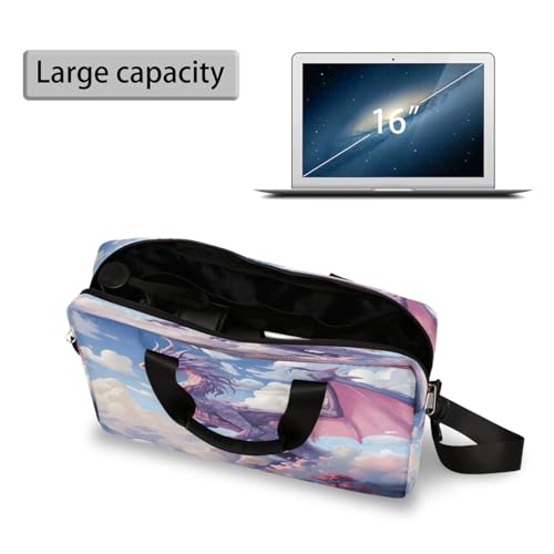 Maletín para laptop 15.6-16 pulg rosa con diseño dinosaurio miniatura 5