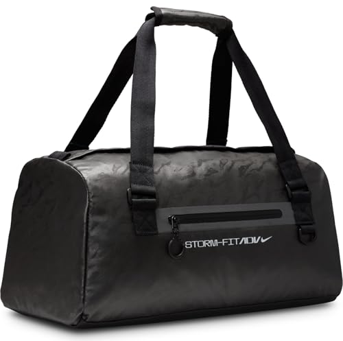 NIKE Bolsa esportiva, preta/preta/prata reflexiva, tamanho 1, Preto/Preto/Reflect Silver, 1 size, Bolsa esportiva