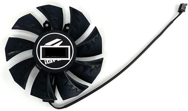 Graphics Card 75mm 4p Gpu Cooling Fan Compatible with RTX 2060 Super RTX 2070 Super Ultra OC V2 V3 Graphics Card Cooler Fan(Black 3-Fan)