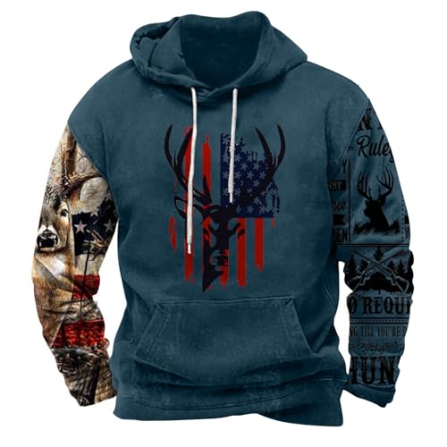 CMELTANM Men's Vintage Graphic Hoodie Long Sleeve Pullover Sweatshirt Tops