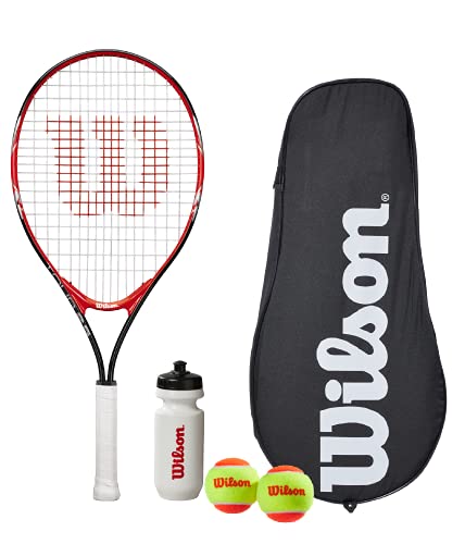 wilson Wilson Federer Tour - Juego de Tenis (63,5 cm, Incluye Estuche de Transporte, Botella de Agua y 2 Pelotas de Tenis de Nivel 2, Talla única