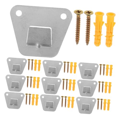 MERRYHAPY 10 Piezas Soporte de Ventilador de Pared Pesado Gancho Resistente para Montaje Oscilante Compatible con Ventiladores Industriales y Domésticos Fácil Instalación Resistente la