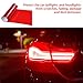 PYALXDN 1 Pcs Car Light Tint Film 12 X 48inch,Cuttable&Stretchability Car Headlight Taillight Fog Light Vivid Vinyl Wrap Protector,Non-Marking Self-Adhesive Decals Car Decor mit squeegee,red