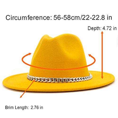 Gossifan RW033-001 Wide Brim Fedora Felt Panama Hat thumb #3