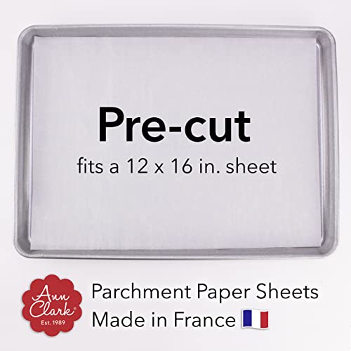 Ann Clark Parchment Paper Sheets For Baking, Made In France, Natural Nonstick 16" X 12" Precut 100 Sheets #TOP1