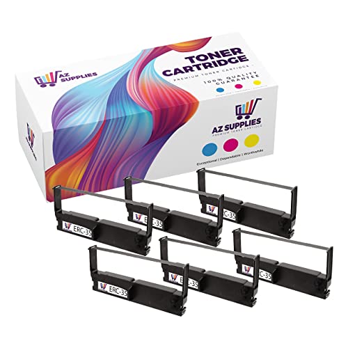 Cintas para impresora compatibles Epson ERC-35 moradas 6 paquetes miniatura 1