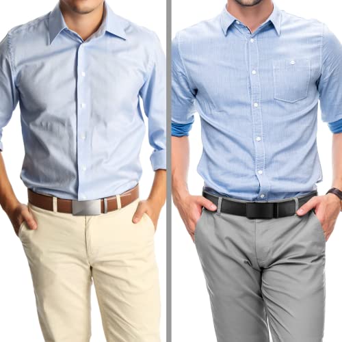 'Zitahli Belt Men, Ratchet Belt Dress with 1 3/8'' Premium Leather,Slide Belt with Easier Adjustable Automatic Buckle'