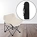shamjina Folding Camping Chair,Beach Chair Nonslip with Organizer Bag Outdoor Moon Chair Portable Folded Chair for Garden Backyard, White