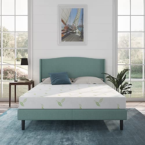 Napqueen Anula, King 6'' Green Tea Memory Foam Mattress, Bed In A Box #TOP14