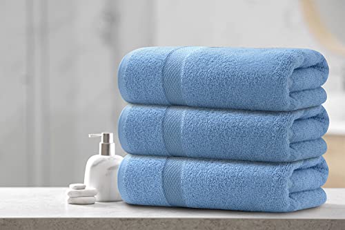 Cotton Twists Blue Bath Towels Set Pack Of 6 100 % Cotton Bathroom Towels Bath Towels For Bathroom 24X48 Inch Ultra Soft Spa Towels Ring Spun Hotel Collection Towels Workout Towels #TOP3