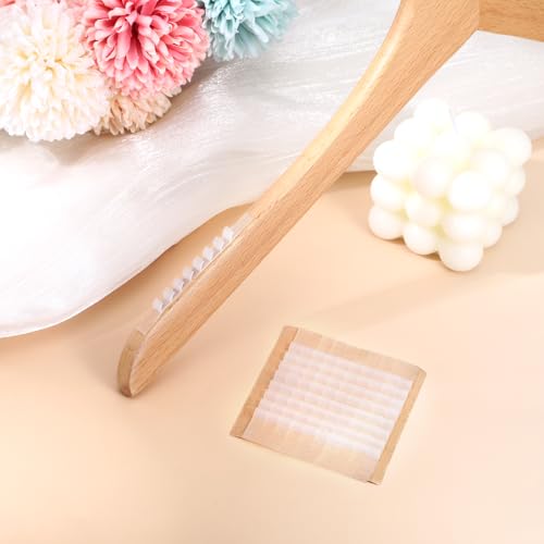 Kleiderbügel rutschfest Pads – 100 Stück Antirutsch Streifen aus Silikon für Kleiderbügel Holz & KleiderbügelPlastik, KleiderbügelZubehör, Silikon Antirutschstreifen Transparent gegen Abrutschen