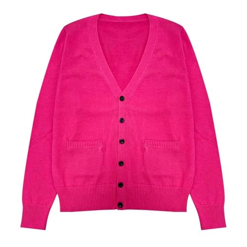 Men's Button Front V-Neck Cardigan Long Sleeve Casual Knit Sweater with Pockets4