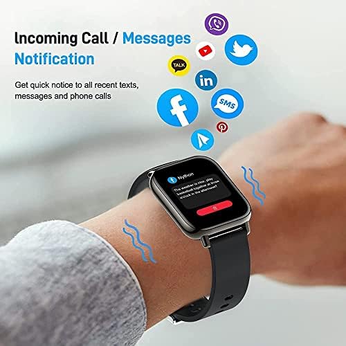 andfive Smart Watch, Fitness Tracker with 1.69" Touch Screen, Heart Rate Monitor, IP68 Waterproof Pedometer Step Counter Watch,with Sleep Monitor,Sports Smartwatch for Men Women for Android iOS