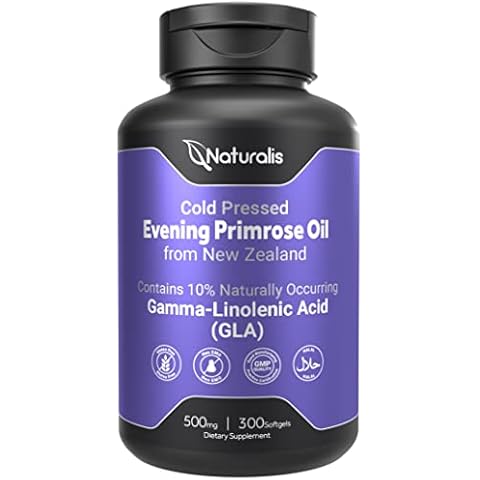 Naturalis Evening Primrose Oil (Cold Pressed) | 100% Natural from New Zealand | Non-GMO, Soy & Gluten Free, Zero Filler | 300 Mini-Softgels Cover