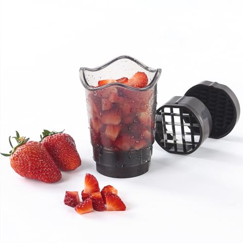 Draduo Fruit Slicer Cup, Cup Slicer for Strawberry, Banana, Hard-Boiled