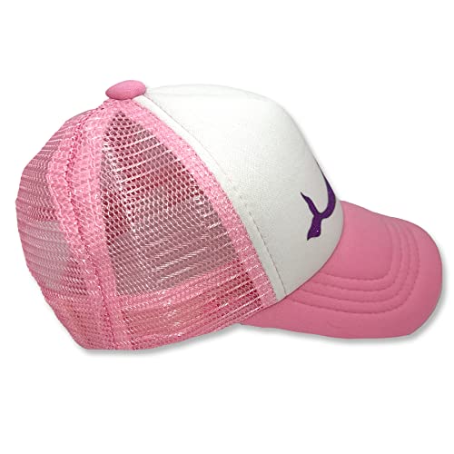 Sol Baby Purple Glitter Mermaid Pink Adjustable Snapback Mesh Trucker Hat - Summer Beach Baseball Cap For Infants, Toddlers & Youths - Medium #TOP4