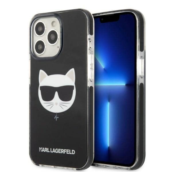 Karl Lagerfeld Coque Rigide Design Choupette pour Apple iPhone 13 Pro Max Noir
