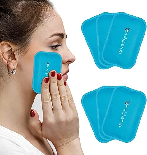 Comfytemp Kleine Kühlpads Gel 7,5x11,5 cm (6 Stück) Wiederverwendbare Mini Kühlpack für Kinder, Kopfschmerzen, Zahnschmerzen, müde Augen, Stillen, Insektenstiche, Kalt Warm Kompres